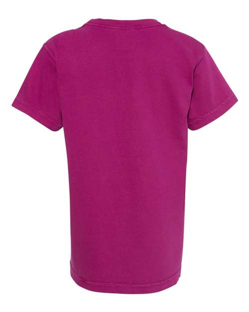 Comfort Colors Garment-Dyed Youth Heavyweight T-Shirt 9018 Blue Jean Custom Embroidered Business Logo