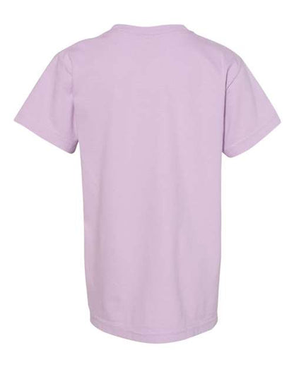 Comfort Colors Garment-Dyed Youth Heavyweight T-Shirt 9018 Orchid Custom Embroidered Business Logo