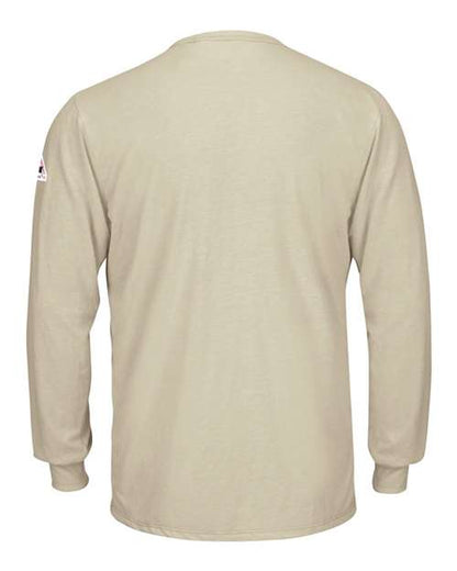 Custom EmbroideredBulwark Men's Long Sleeve Lightweight T-Shirt 7546 Khaki