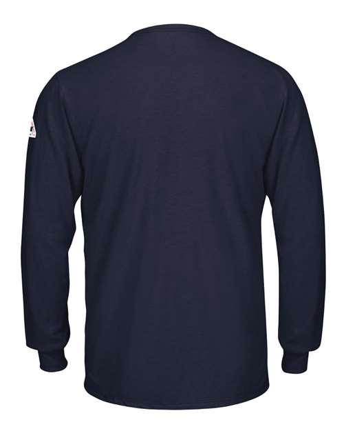 Custom EmbroideredBulwark Men's Long Sleeve Lightweight T-Shirt 7546 Navy