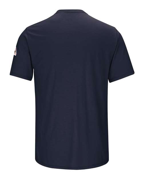 Custom EmbroideredBulwark Men's FR Lightweight Pocket T-Shirt 7545 Navy
