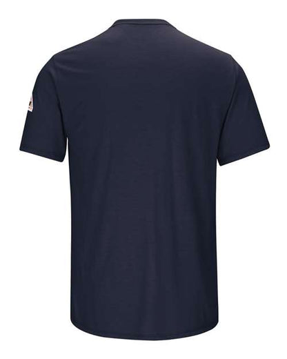 Custom EmbroideredBulwark Men's FR Lightweight Pocket T-Shirt 7545 Navy