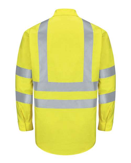 Red Kap Long Sleeve Automotive Crew Shirt - Tall Sizes SY10T Custom Embroidered Business Logo