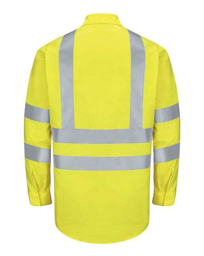 Red Kap Long Sleeve Automotive Crew Shirt - Tall Sizes SY10T Custom Embroidered Business Logo