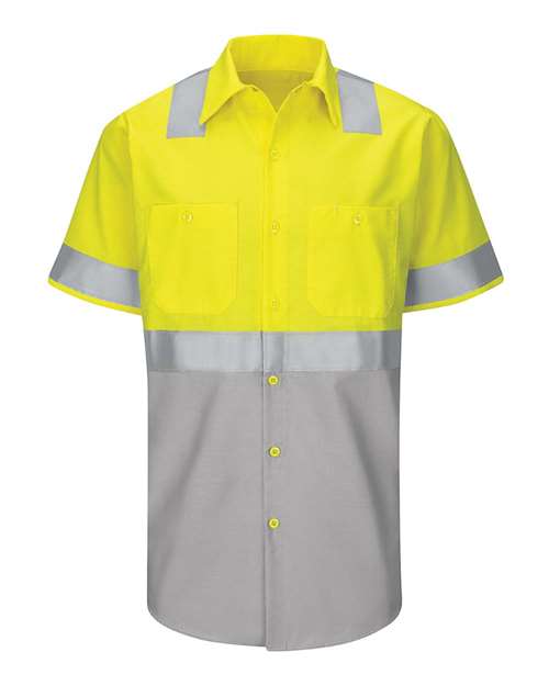 Red Kap Men's Tall Enhanced & Hi-Visibility Work Shirt SY24T