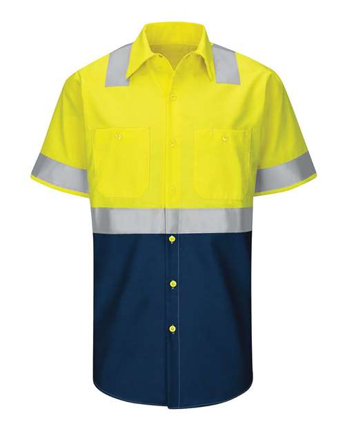 Red Kap Men's Tall Enhanced & Hi-Visibility Work Shirt SY24T