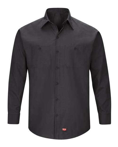 Red Kap Mimix™ Long Sleeve Work Shirt - Tall Sizes SX10T Custom Embroidered Business Logo