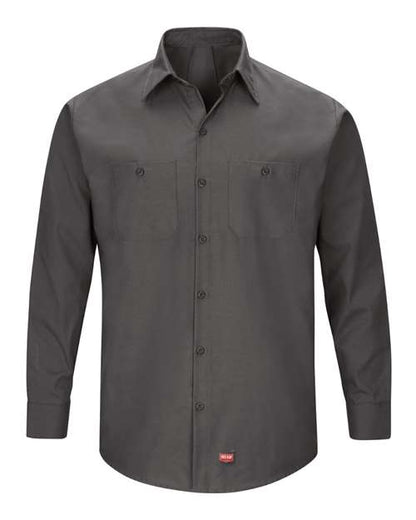 Red Kap Mimix™ Long Sleeve Work Shirt - Tall Sizes SX10T Custom Embroidered Business Logo
