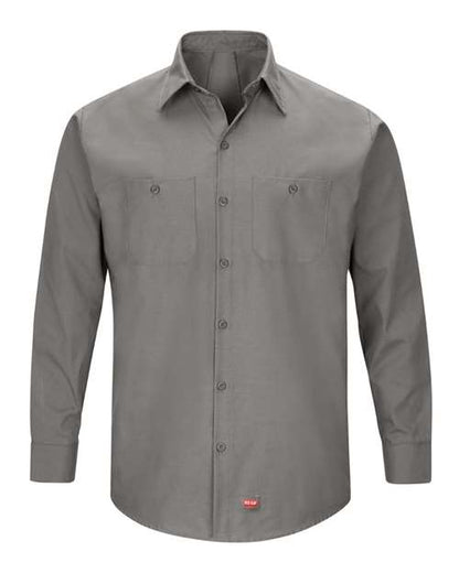 Red Kap Mimix™ Long Sleeve Work Shirt - Tall Sizes SX10T Custom Embroidered Business Logo