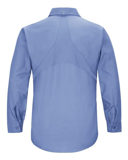 Custom EmbroideredRed Kap Men's Tall Mimix Long Sleeve Work Shirt 7569 Light Blue