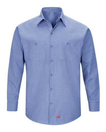 Red Kap Mimix™ Long Sleeve Work Shirt - Tall Sizes SX10T Custom Embroidered Business Logo