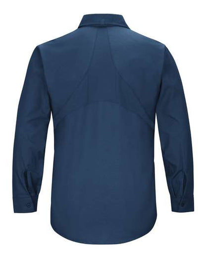 Custom EmbroideredRed Kap Men's Tall Mimix Long Sleeve Work Shirt 7569 Navy