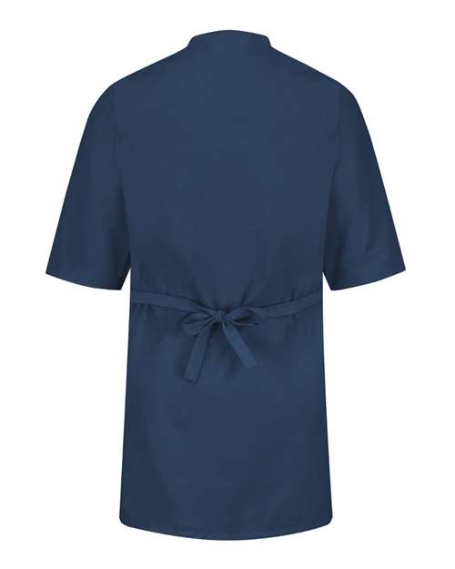 Custom EmbroideredRed Kap Men's Collarless Butcher Wrap 7572 Navy