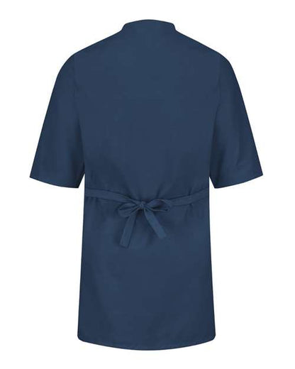 Custom EmbroideredRed Kap Men's Collarless Butcher Wrap 7572 Navy