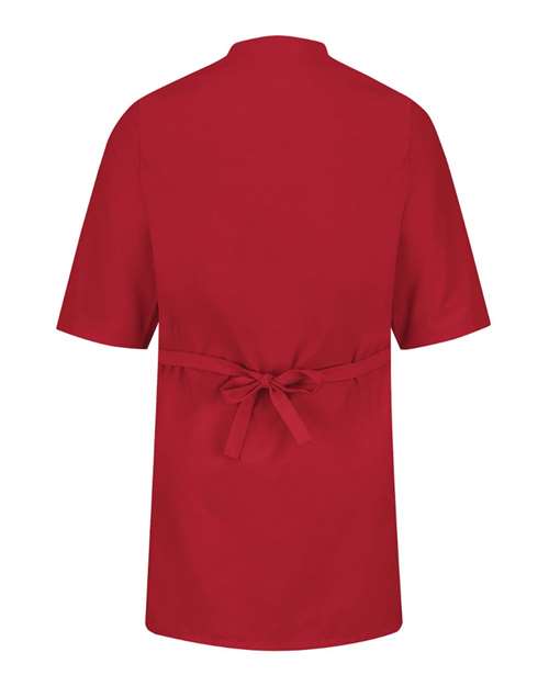 Custom EmbroideredRed Kap Men's Collarless Butcher Wrap 7572 Red