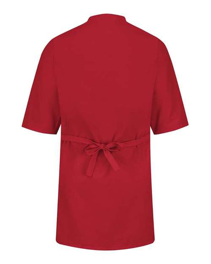 Custom EmbroideredRed Kap Men's Collarless Butcher Wrap 7572 Red