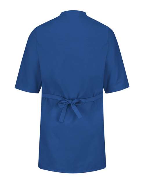 Custom EmbroideredRed Kap Men's Collarless Butcher Wrap 7572 Royal Blue