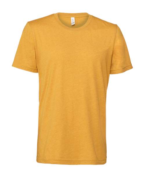 BELLA + CANVAS CVC Jersey Tee 3001CVC Heather Mustard Custom Embroidered Business Logo