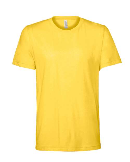 BELLA + CANVAS CVC Jersey Tee 3001CVC Heather Yellow Custom Embroidered Business Logo