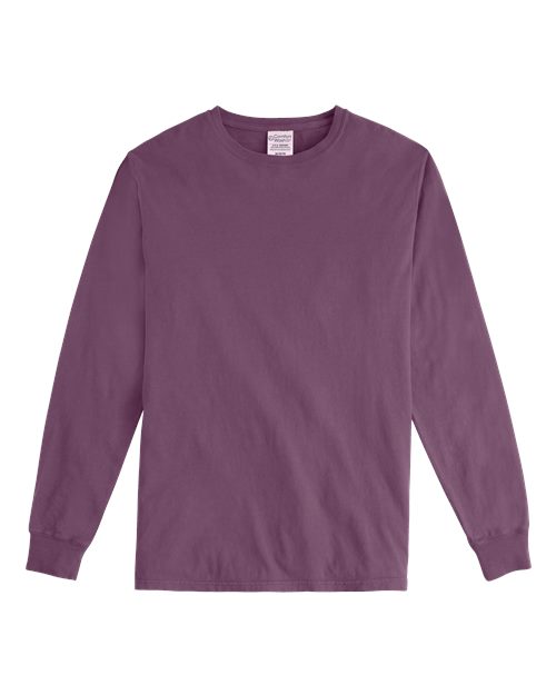 ComfortWash by Hanes Garment-Dyed Long Sleeve T-Shirt GDH200 Purple Plum Raisin