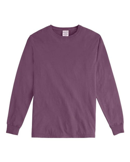 ComfortWash by Hanes Garment-Dyed Long Sleeve T-Shirt GDH200 Purple Plum Raisin