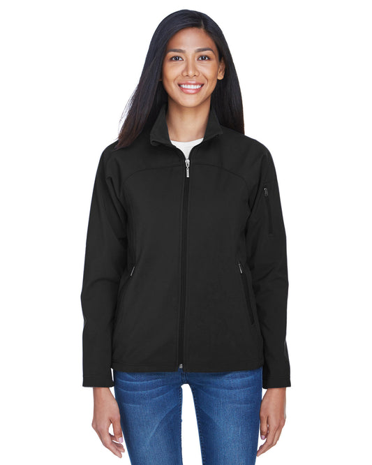 North End Ladies' Three-Layer Fleece Bonded Performance Soft Shell Jacket 78034