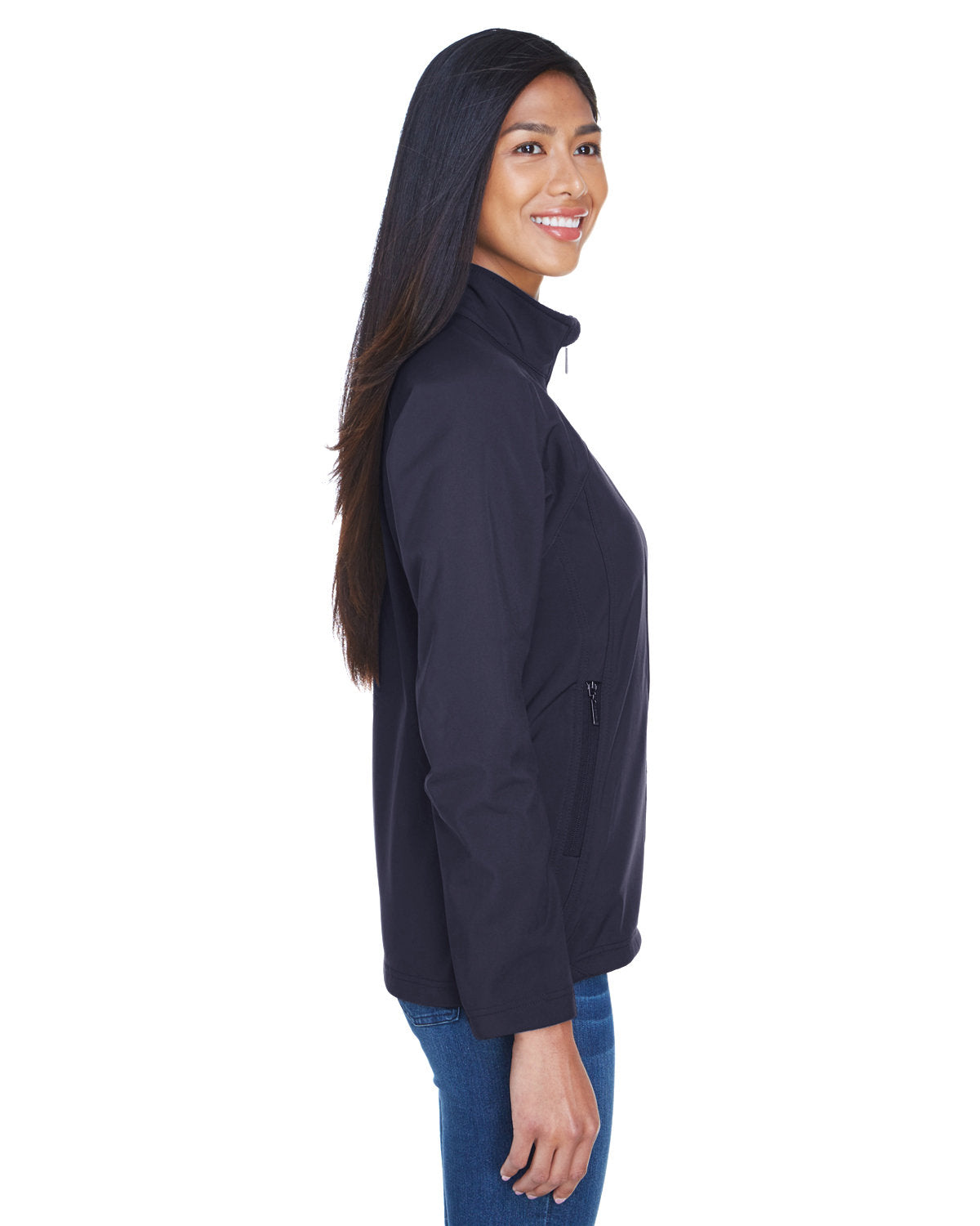 North End Ladies' Three-Layer Fleece Bonded Performance Soft Shell Jacket 78034