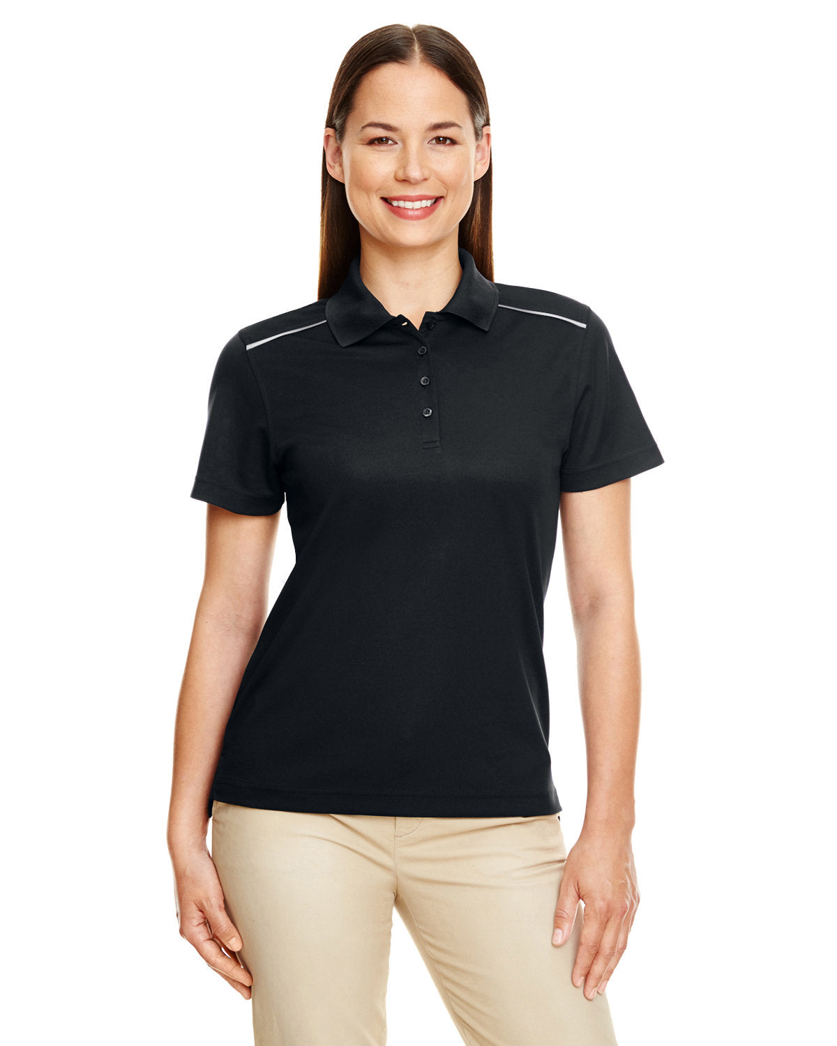 CORE365 Ladies' Radiant Performance Piqué Polo with Reflective Piping 78181R