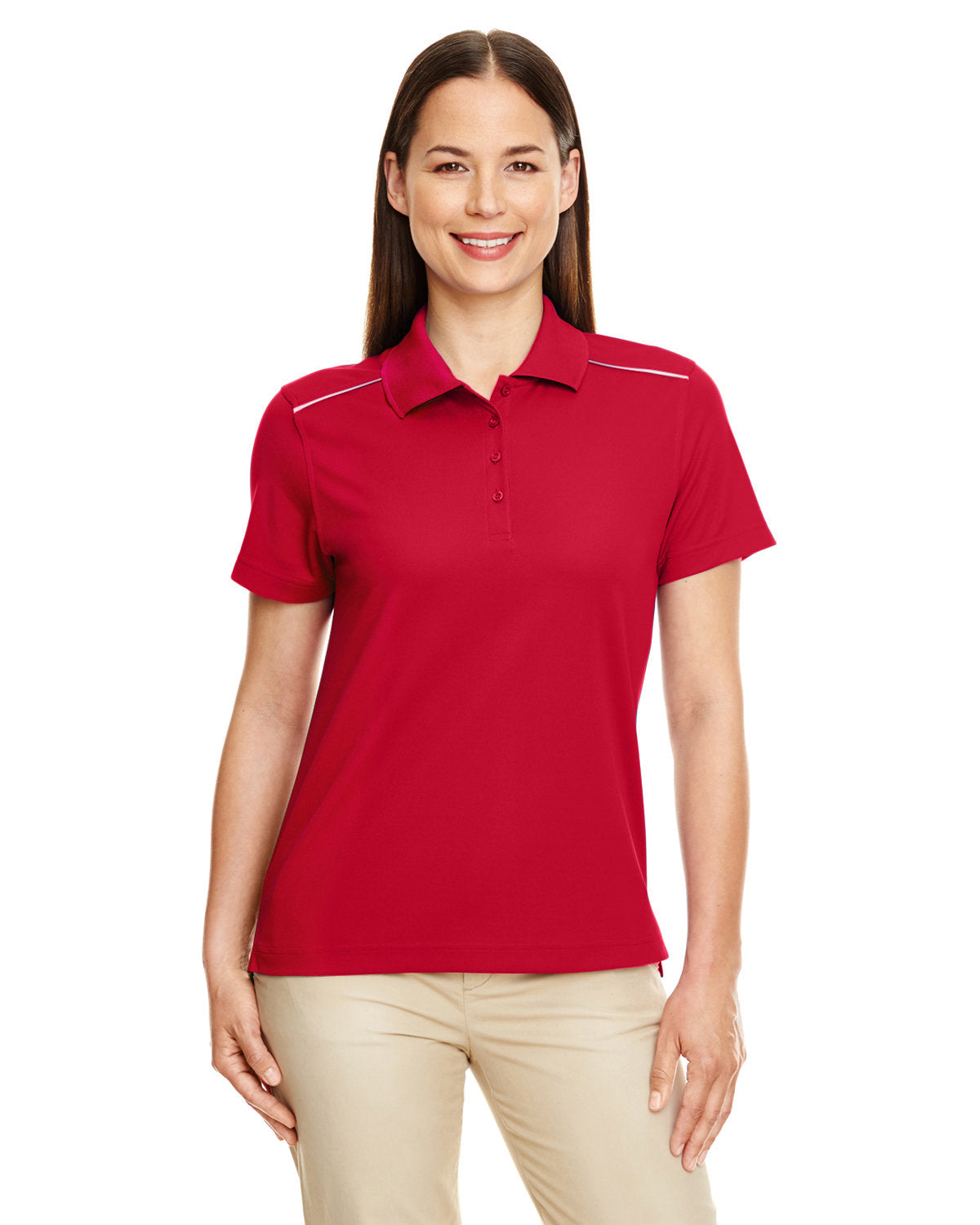 CORE365 Ladies' Radiant Performance Piqué Polo with Reflective Piping 78181R