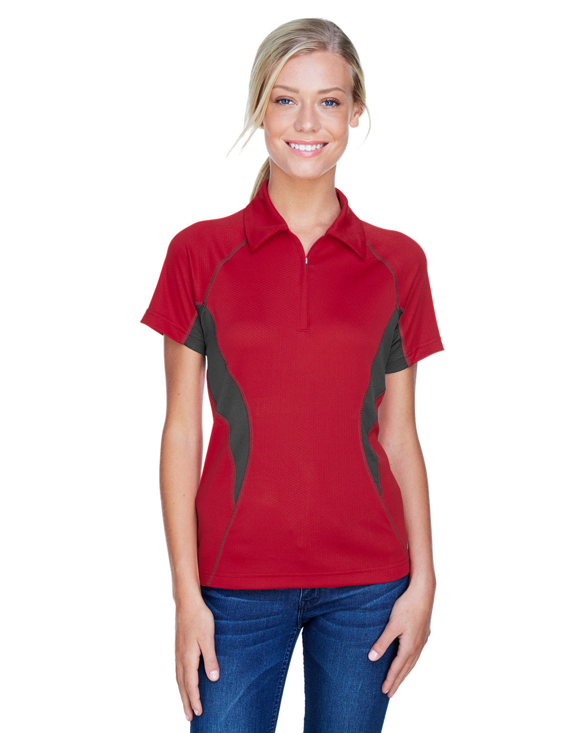 North End Ladies' Serac UTK CoolLogik™ Performance Zippered Polo 78657