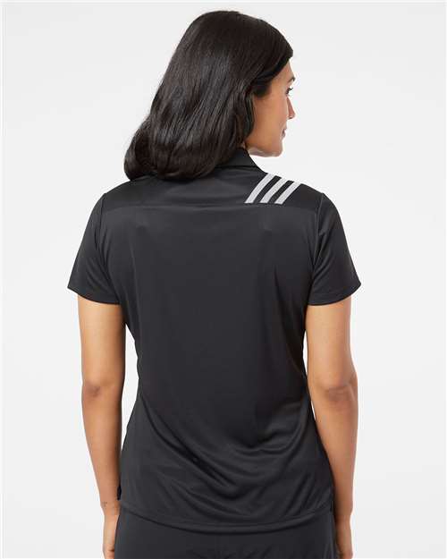 Adidas Women's 3-Stripes Shoulder Polo A325 Custom Embroidered Business Logo