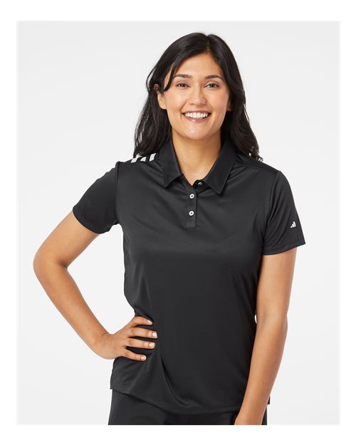 Adidas Women's 3-Stripes Shoulder Polo A325 Custom Embroidered Business Logo