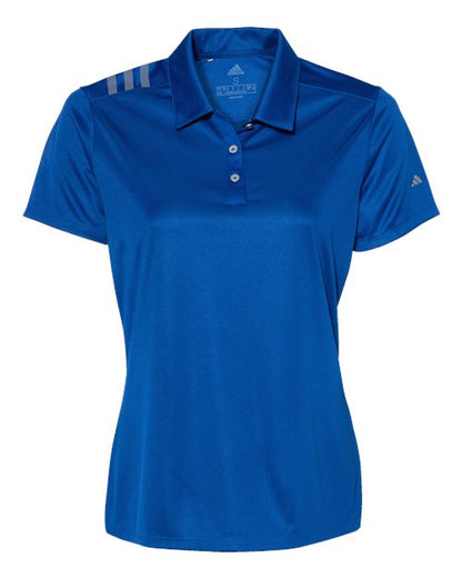 Adidas Women's 3-Stripes Shoulder Polo A325 Custom Embroidered Business Logo