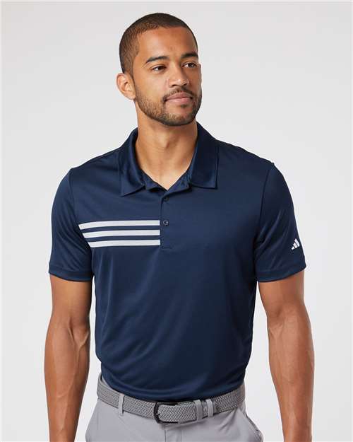 Adidas 3-Stripes Chest Polo A324 Custom Embroidered Business Logo