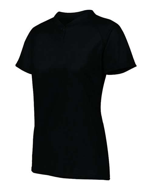 Augusta Sportswear Women's Attain Two-Button Jersey 1567 Black