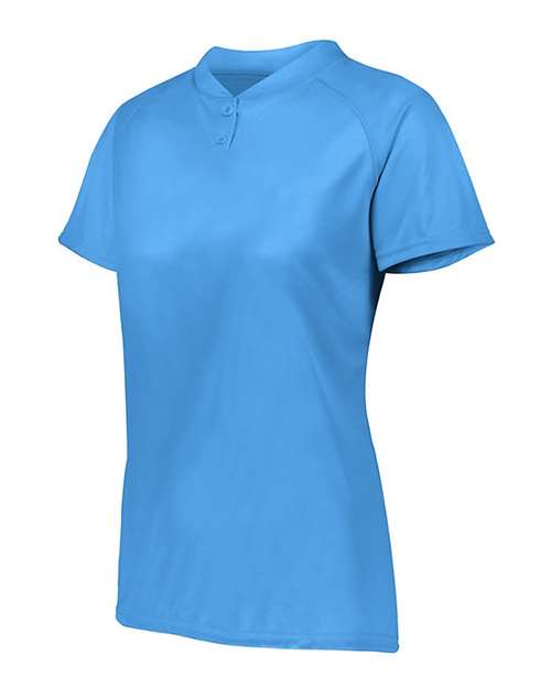 Augusta Sportswear Women's Attain Two-Button Jersey 1567 Columbia Blue