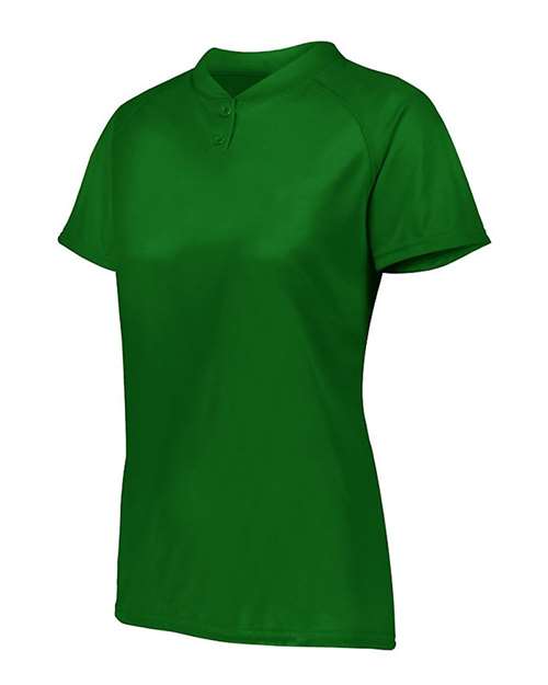 Augusta Sportswear Women's Attain Two-Button Jersey 1567 Dark Green