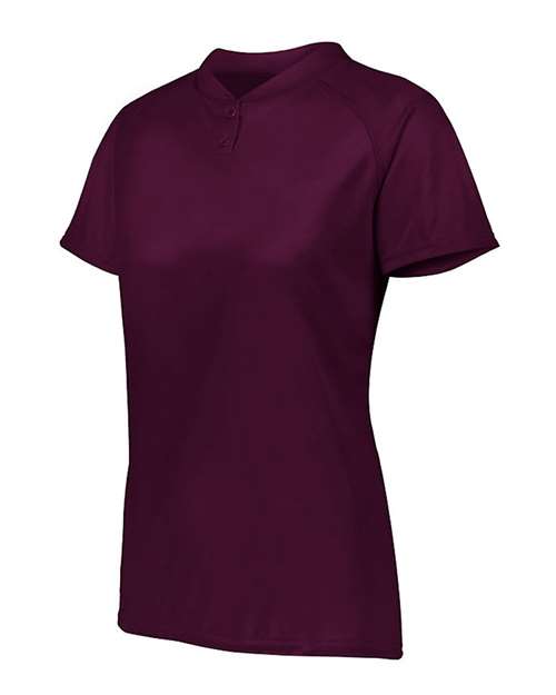 Augusta Sportswear Women's Attain Two-Button Jersey 1567 Maroon