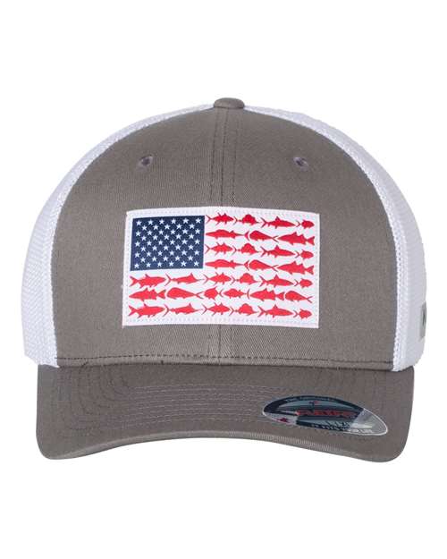 Columbia PFG Fish Flag Mesh™ Flexfit® Cap 183681 Custom Embroidered Business Logo