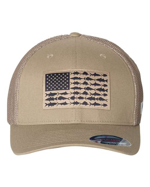 Columbia PFG Fish Flag Mesh™ Flexfit® Cap 183681 Custom Embroidered Business Logo