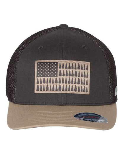 Columbia PFG Tree Flag Mesh™ Flexfit® Cap 183710 Custom Embroidered Business Logo