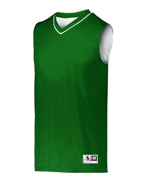 Custom EmbroideredAugusta Sportswear Men's Reversible Two Color Jersey 7720 Dark Green/ White
