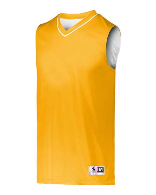 Custom EmbroideredAugusta Sportswear Men's Reversible Two Color Jersey 7720 Gold/ White