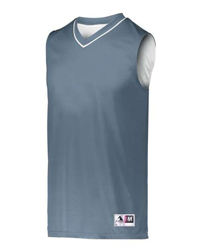 Custom EmbroideredAugusta Sportswear Men's Reversible Two Color Jersey 7720 Graphite/ White