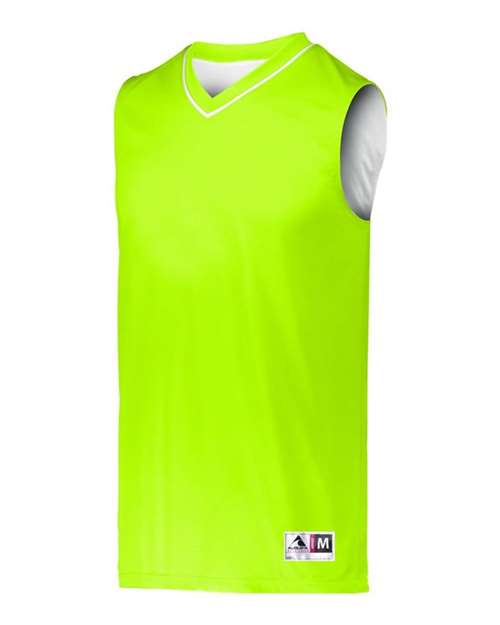 Custom EmbroideredAugusta Sportswear Men's Reversible Two Color Jersey 7720 Lime/ White