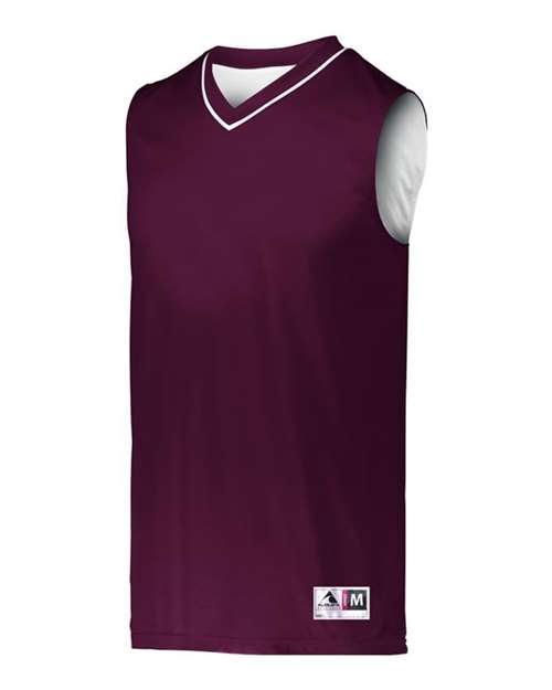 Custom EmbroideredAugusta Sportswear Men's Reversible Two Color Jersey 7720 Maroon/ White