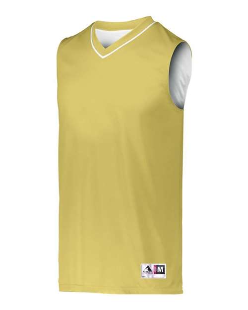 Custom EmbroideredAugusta Sportswear Men's Reversible Two Color Jersey 7720 Vegas Gold/ White