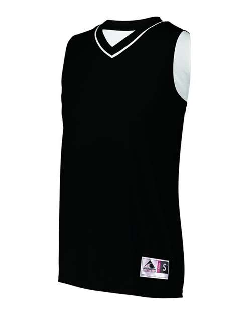 Custom EmbroideredAugusta Sportswear Women's Reversible Two Color Jersey 7723 Black/ White