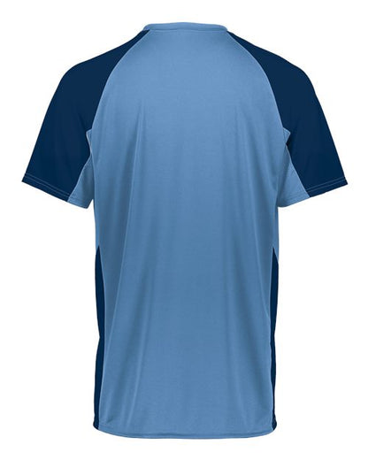 Augusta Sportswear Youth Cutter Jersey 1518 Columbia Blue/ Navy