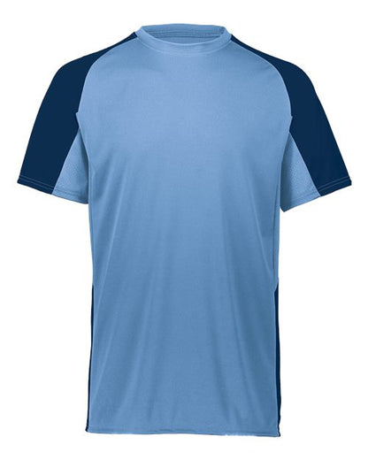 Augusta Sportswear Youth Cutter Jersey 1518 Columbia Blue/ Navy